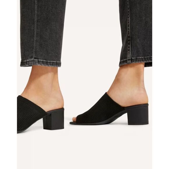 Everlane The Glove Mule in ReKnit in Black Size 7 NEW - Picture 3 of 16